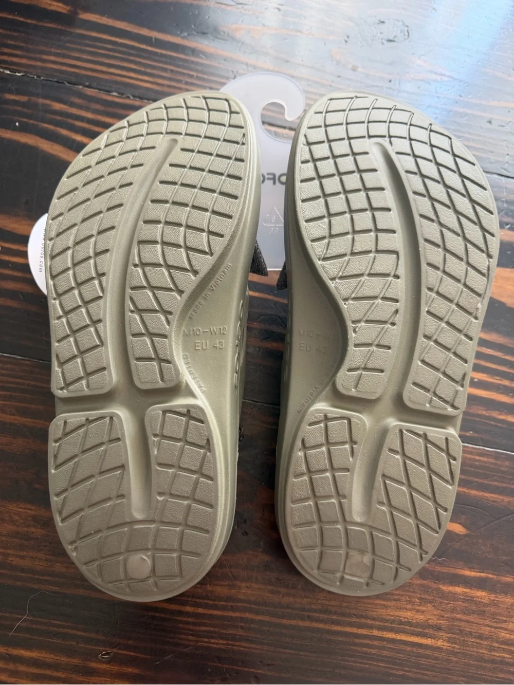 OOFOS Men’s Olive/Taupe Slide Sandals